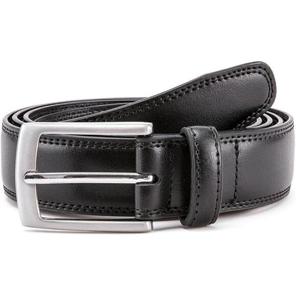 Men's Genuine Leather Dress Belt Classic Formal Casual Work Waist Accessory - Picture 2 of 7